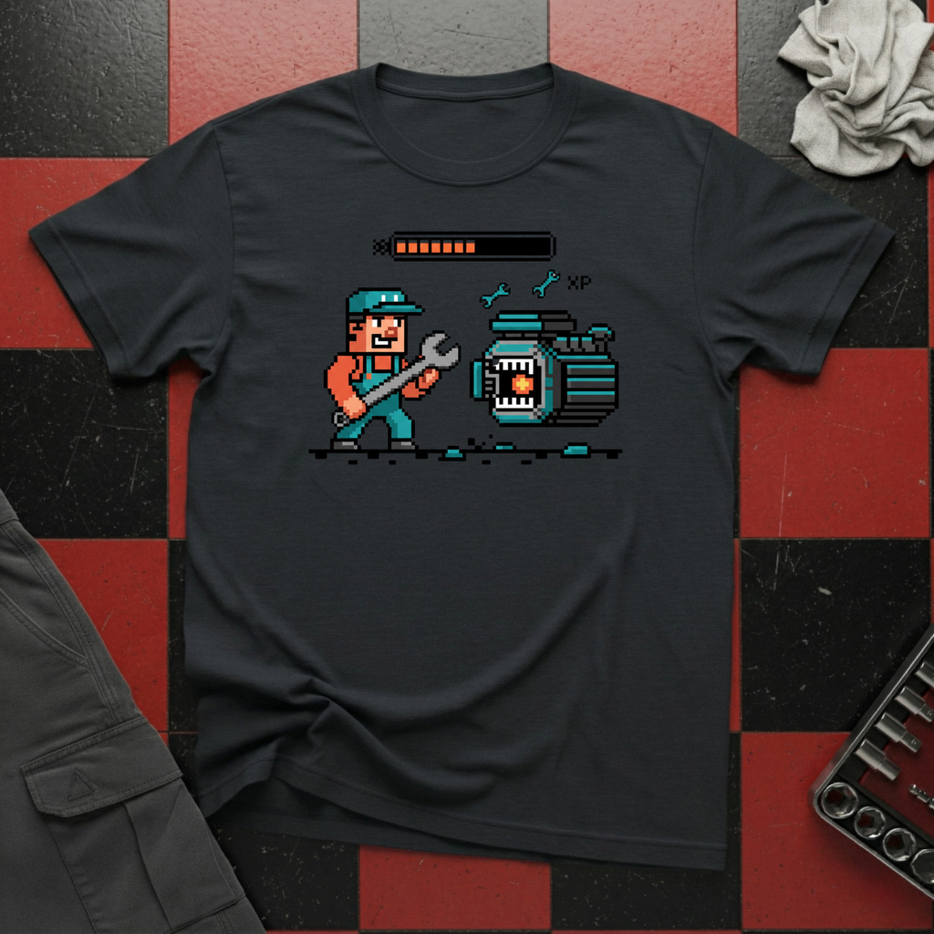8 Bit Mechanic T-Shirt