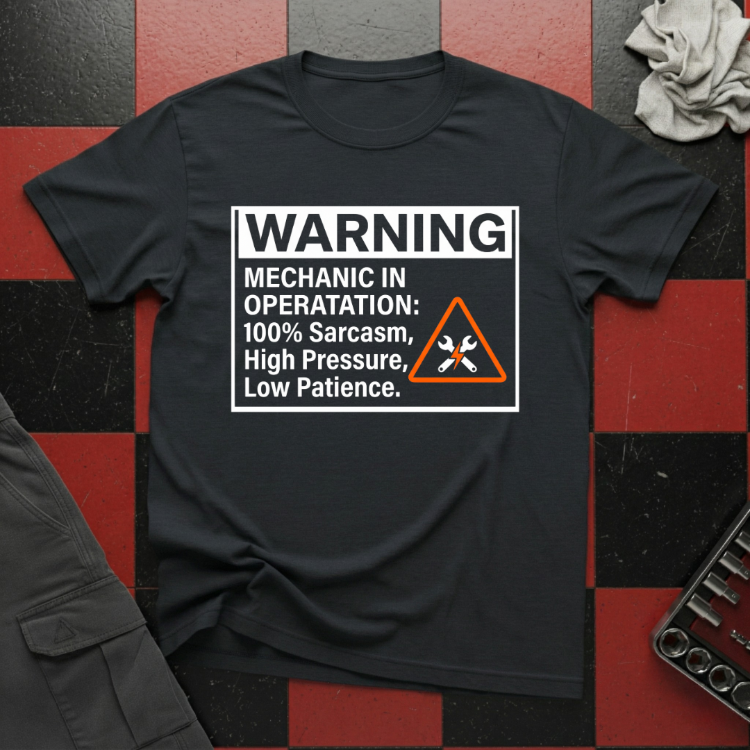 Warning Mechanic in Operation T-Shirt