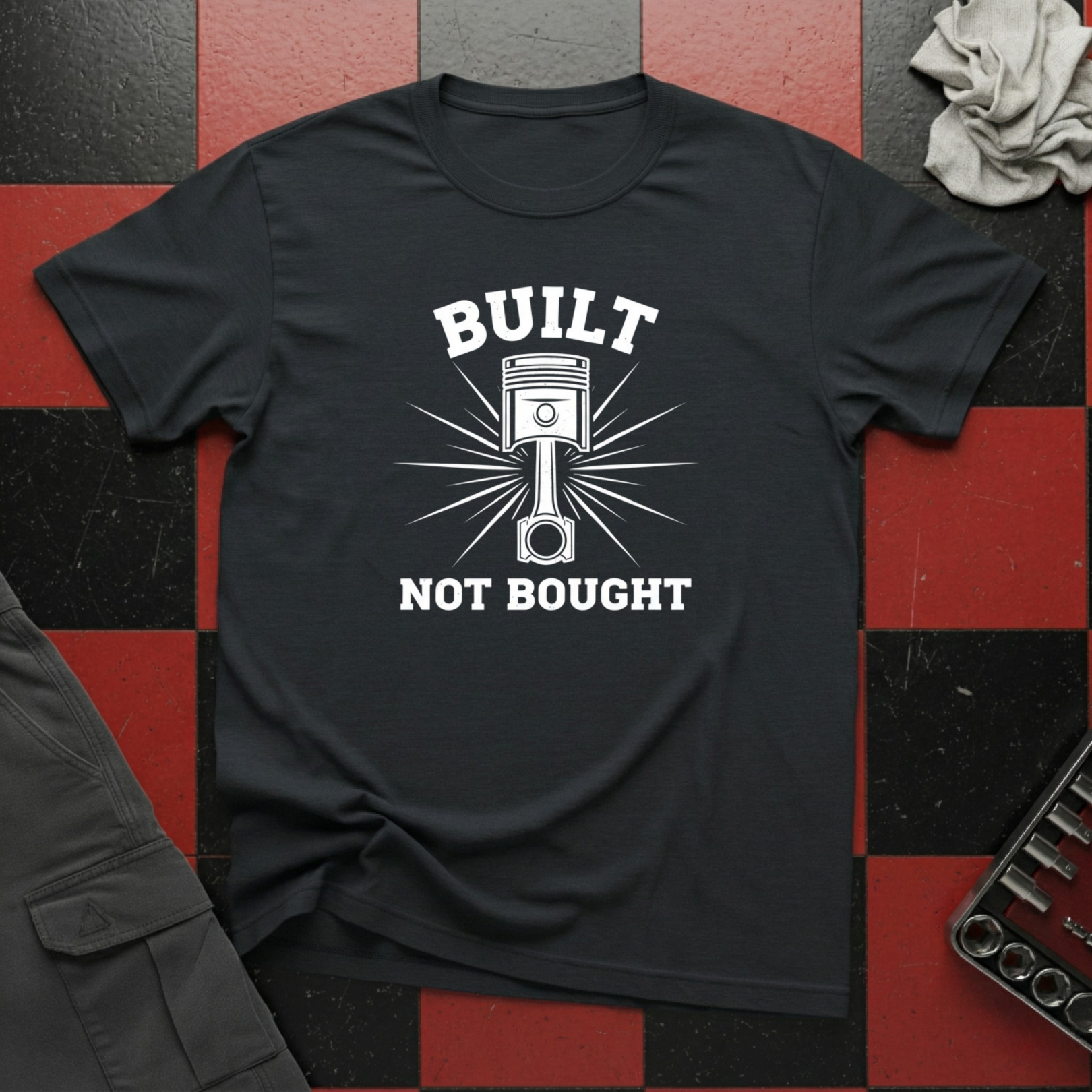 Built Not Bought Piston T-Shirt