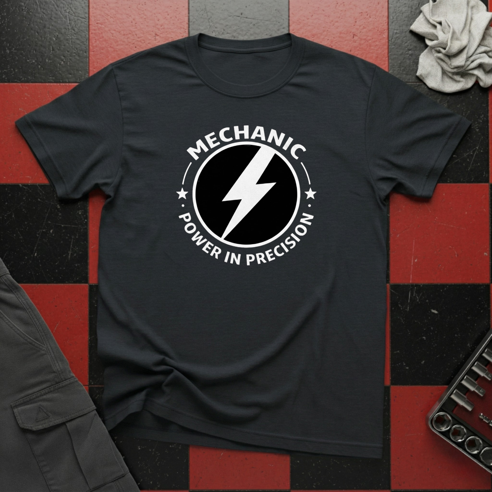 Mechanic Power in Precision T-Shirt