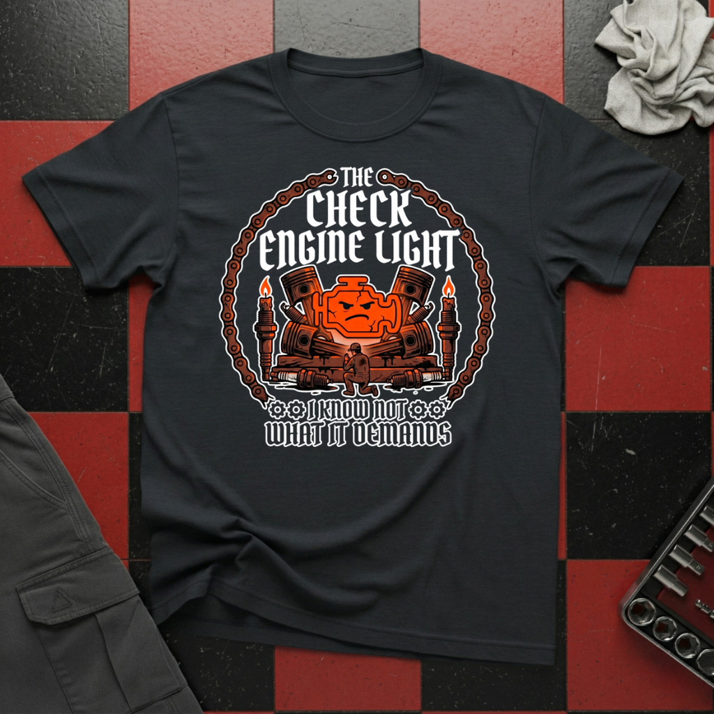 Check Engine Light I Know Not What It Demands T-Shirt