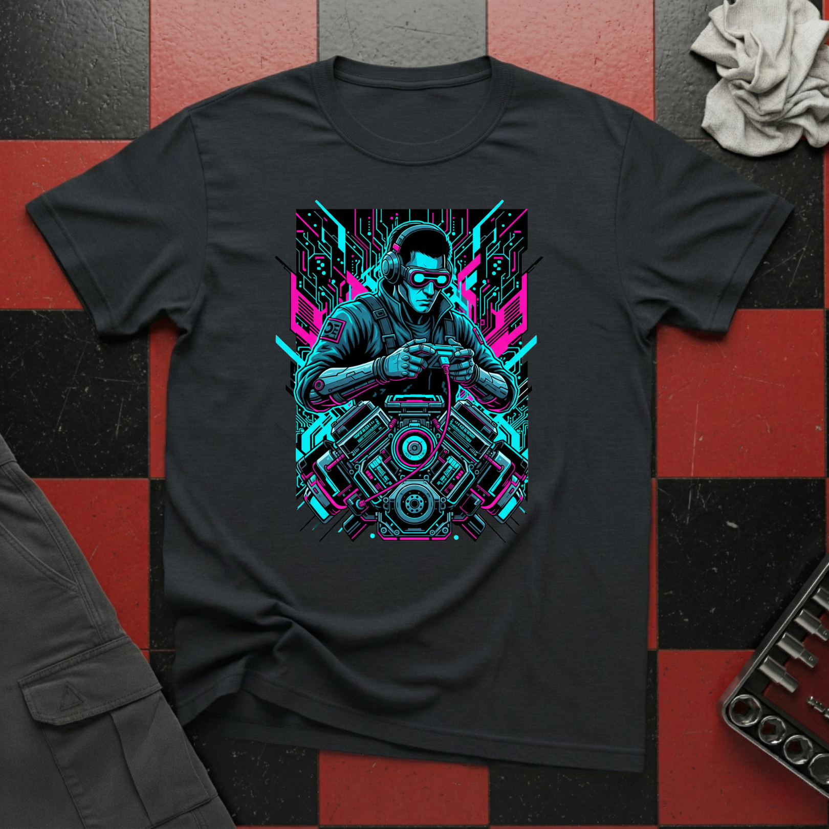 Cyberpunk Mechanic T-Shirt