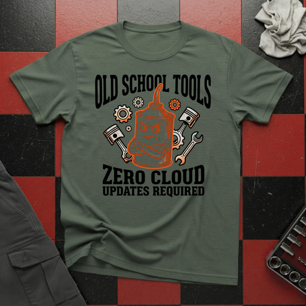 Old School Tools Zero Cloud Updates Required T-Shirt