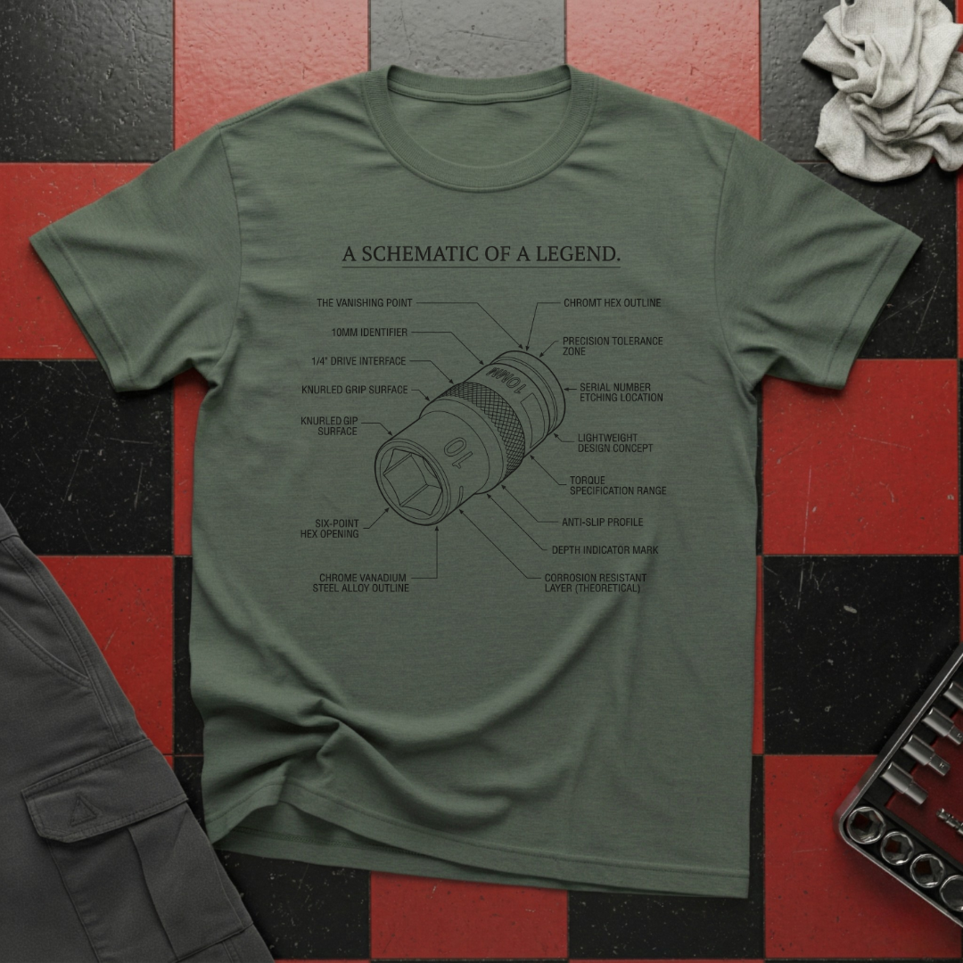 Schematic of a Legend T-Shirt