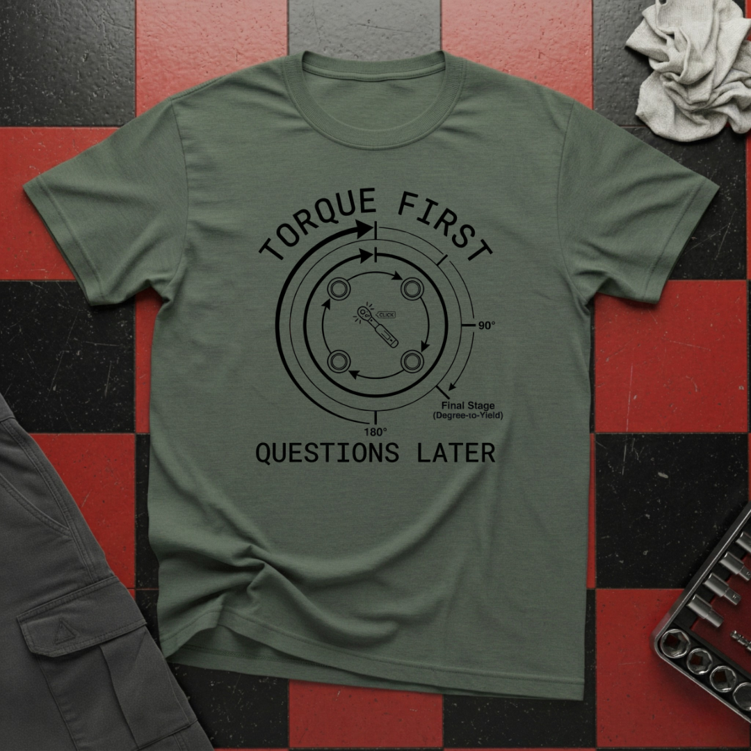 Torque First Questions Later T-Shirt