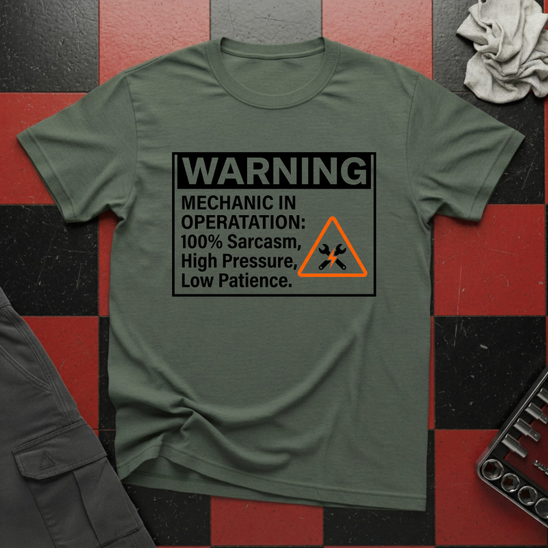 Warning Mechanic in Operation T-Shirt