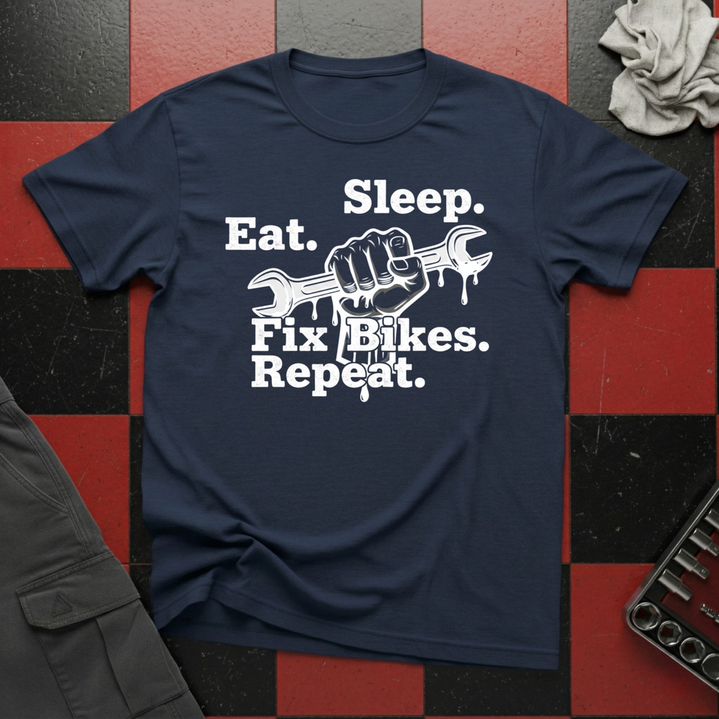 Eat Sleep Fix Bikes Repeat T-Shirt