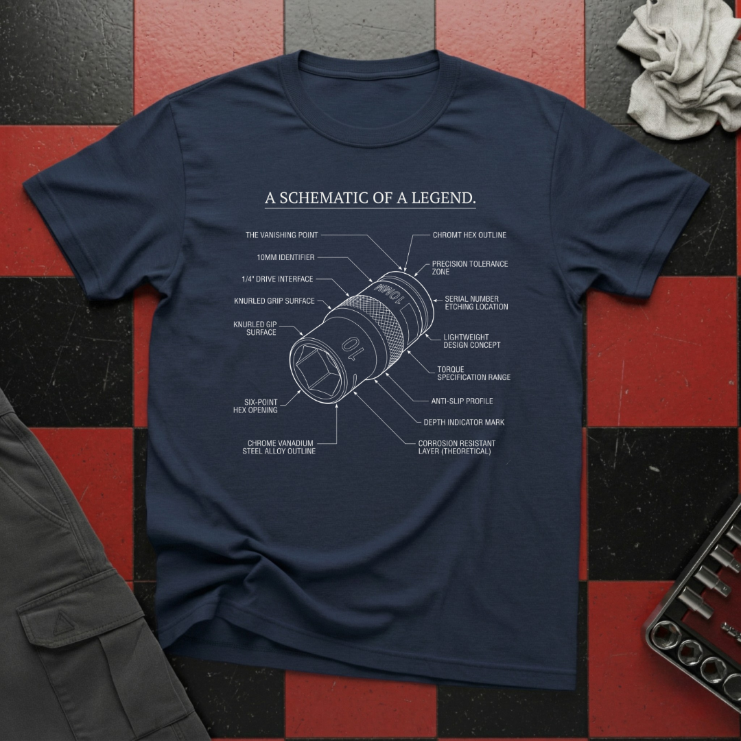 Schematic of a Legend T-Shirt