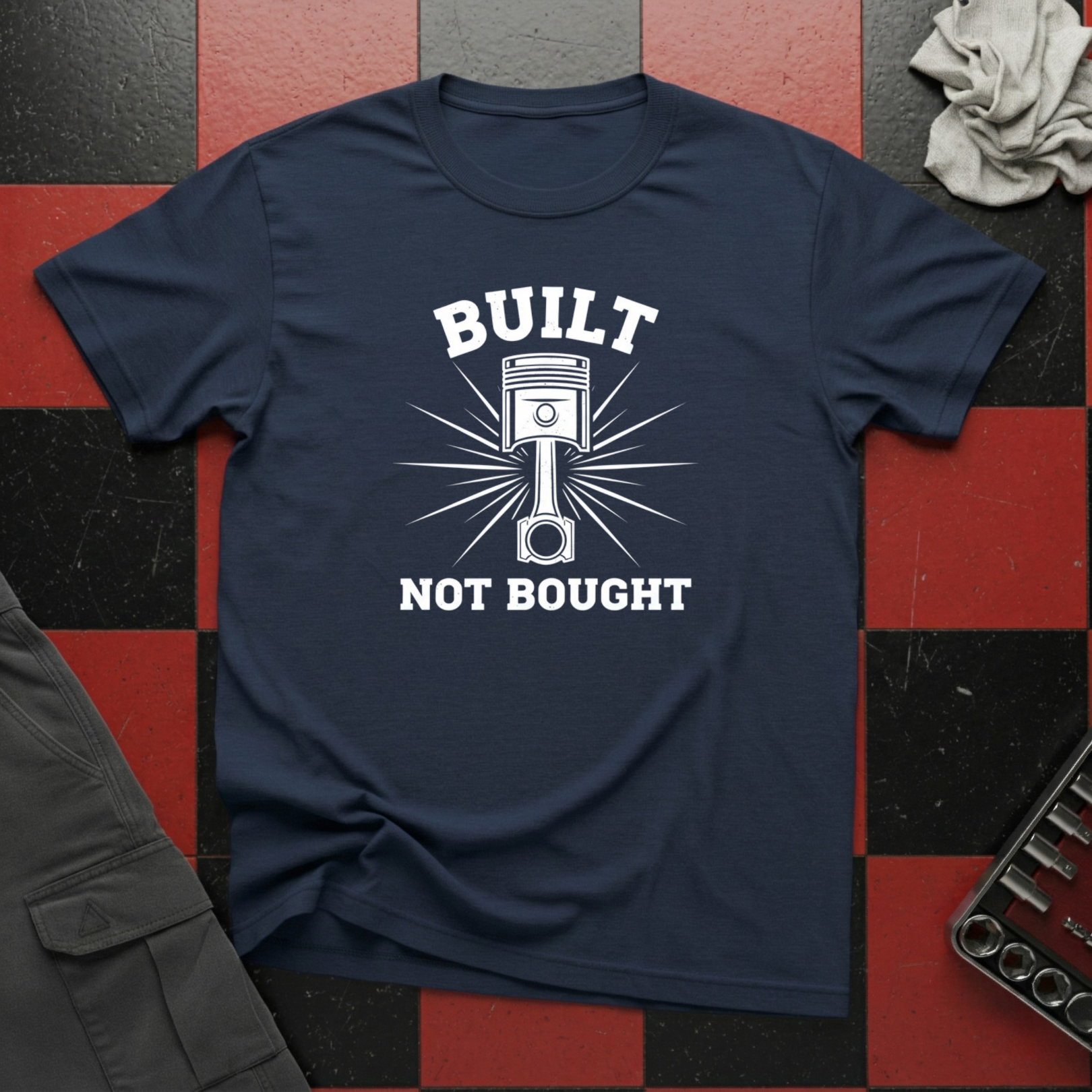 Built Not Bought Piston T-Shirt