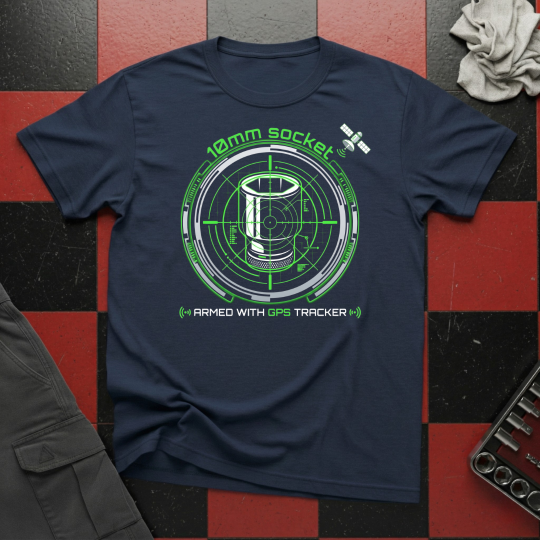 10mm Socket Armed with GPS T-Shirt