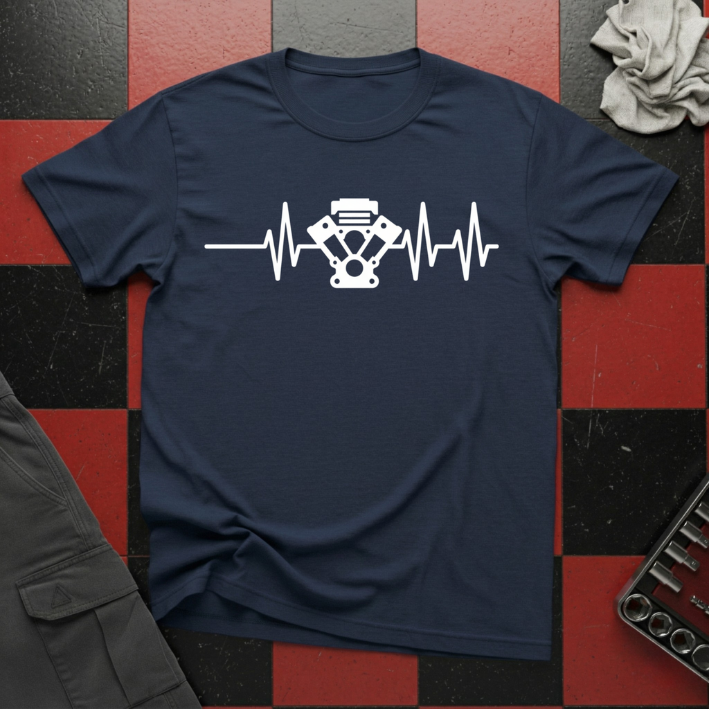 Engine Block Heartbeat T-Shirt