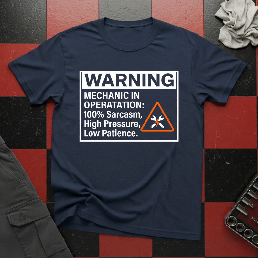 Warning Mechanic in Operation T-Shirt