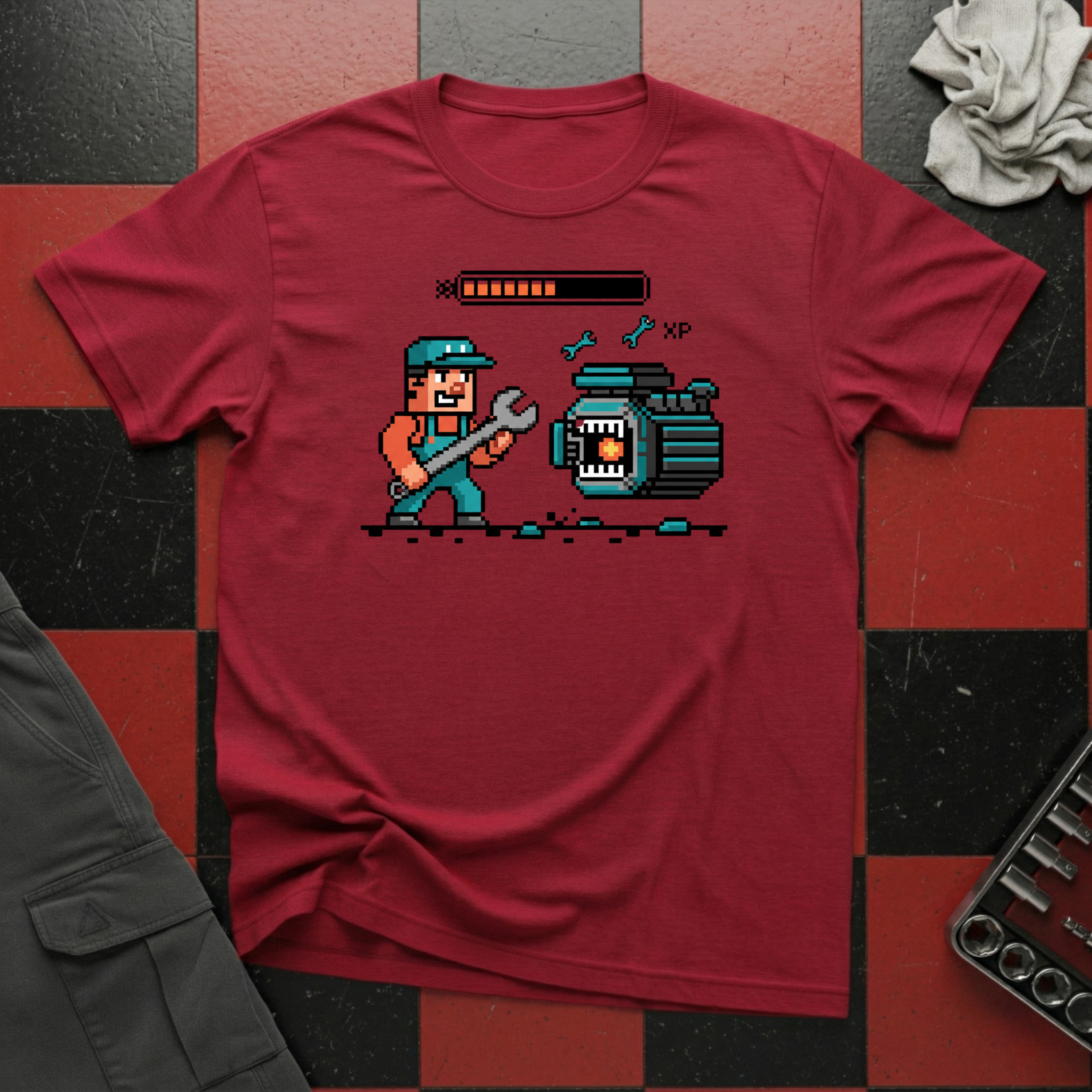 8 Bit Mechanic T-Shirt