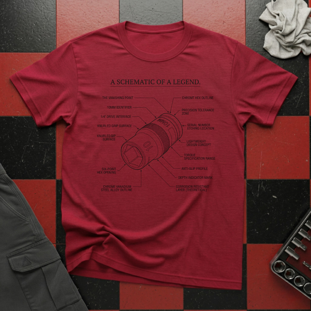 Schematic of a Legend T-Shirt