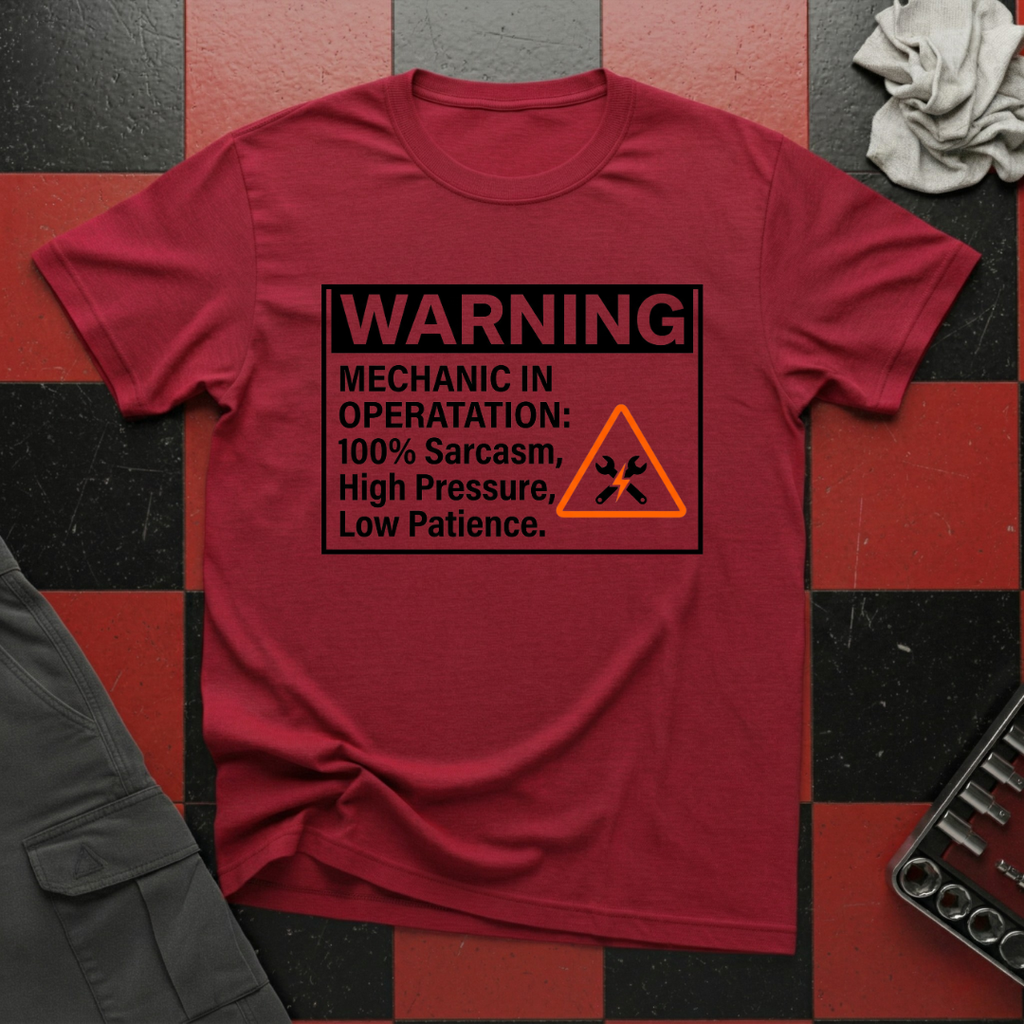 Warning Mechanic in Operation T-Shirt