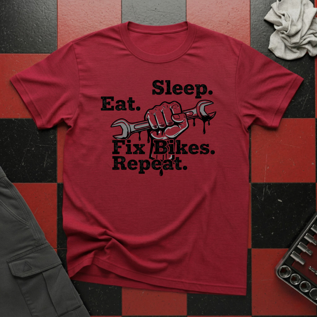 Eat Sleep Fix Bikes Repeat T-Shirt