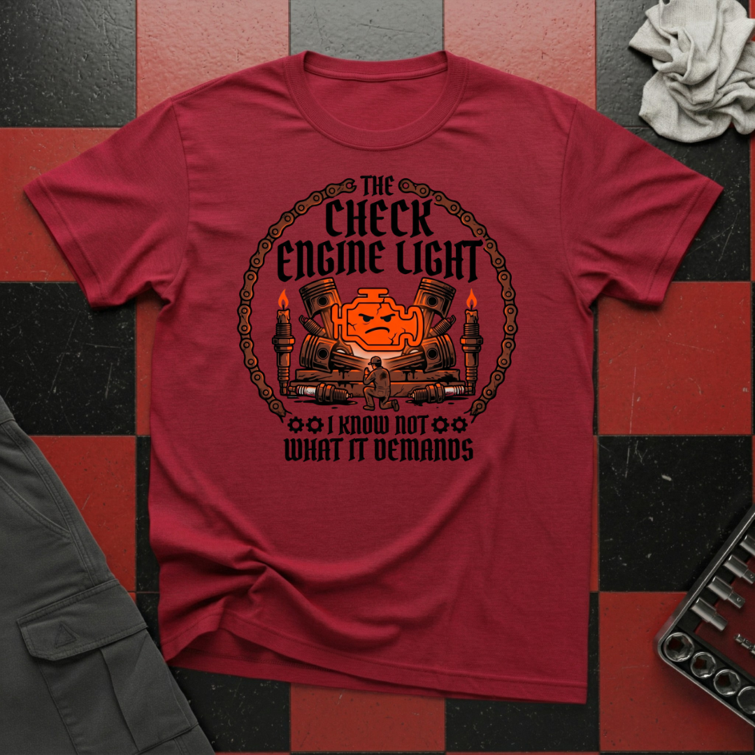 Check Engine Light I Know Not What It Demands T-Shirt