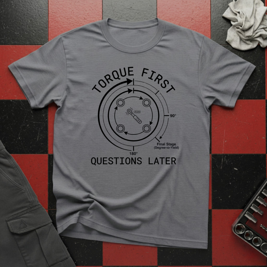 Torque First Questions Later T-Shirt