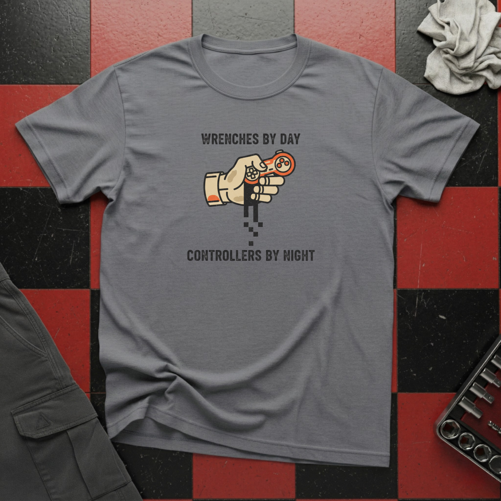 Wrenches by Day Controllers by Night T-Shirt