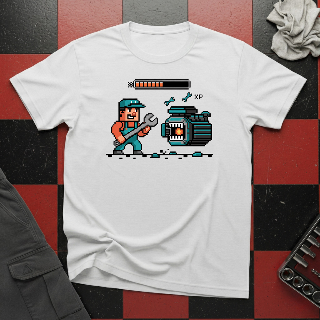8 Bit Mechanic T-Shirt