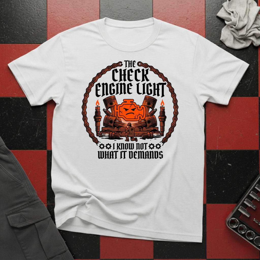 Check Engine Light I Know Not What It Demands T-Shirt