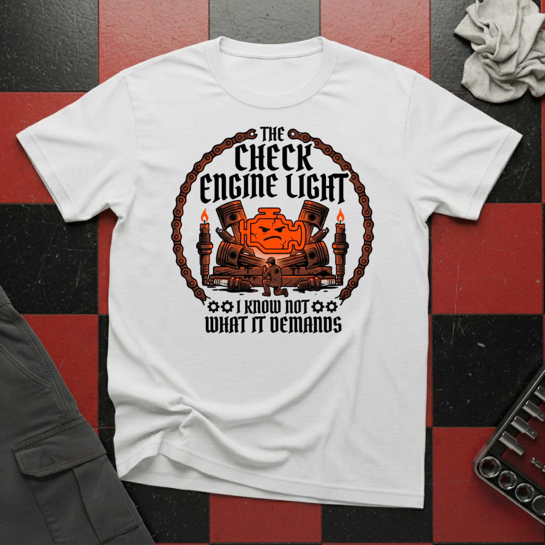 Check Engine Light I Know Not What It Demands T-Shirt