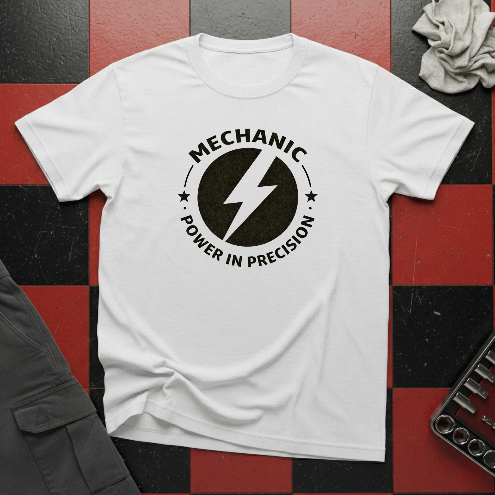 Mechanic Power in Precision T-Shirt