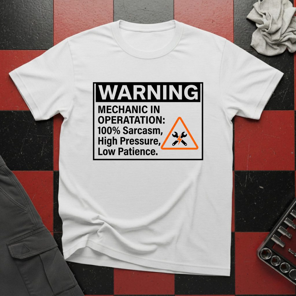 Warning Mechanic in Operation T-Shirt