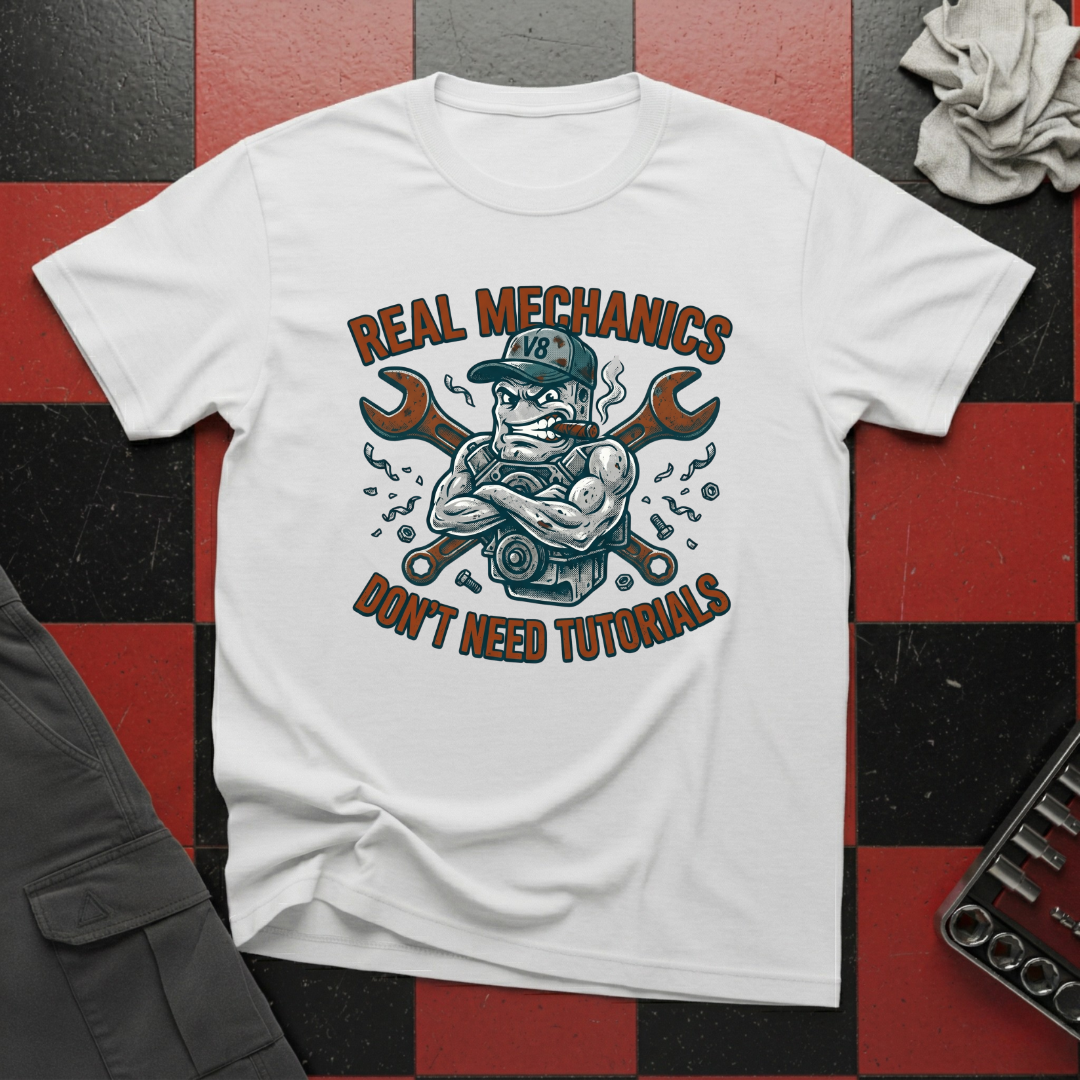 Real Mechanics Don't Need Tutorials T-Shirt